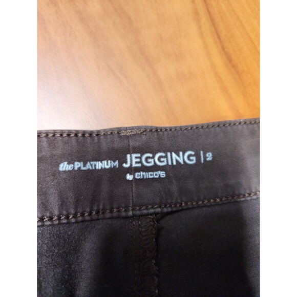 Chico's Platinum Jeggings Pants Dark Brown Size 2 US 12 - Picture 4 of 8